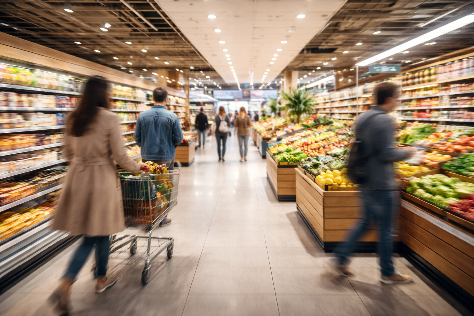 Persone in un supermercato
